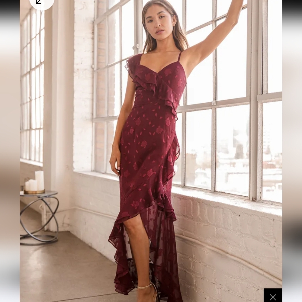 Lulu's Burgundy Maxi Dress
